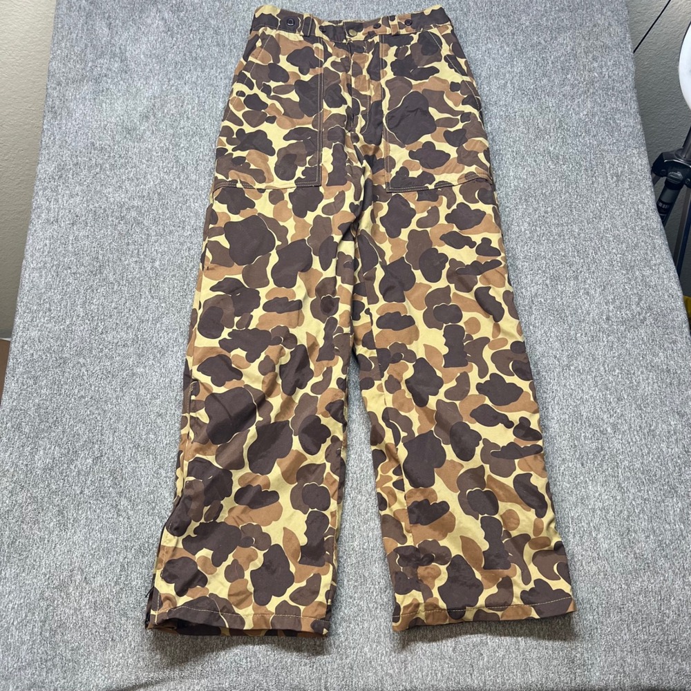 Field & Stream Mens Duck Hunter Camo Waterproof Nylon Pants Medium 8957M Brown